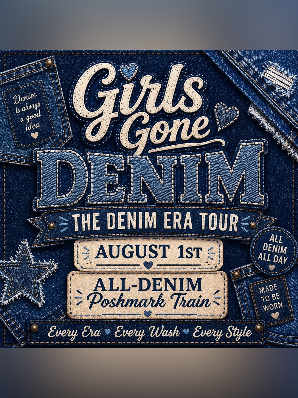 👖Girls Gone Denim Train 👖